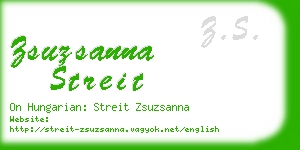 zsuzsanna streit business card